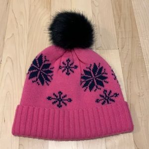 💕Draper James Hot Pink/Black Winter Hat❄️